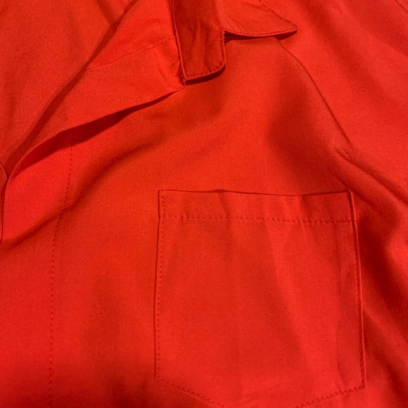 NWOT🍀Women's Long Sleeve Self Tie Knot Front Top Blouse Shirt - Picture 4 of 13